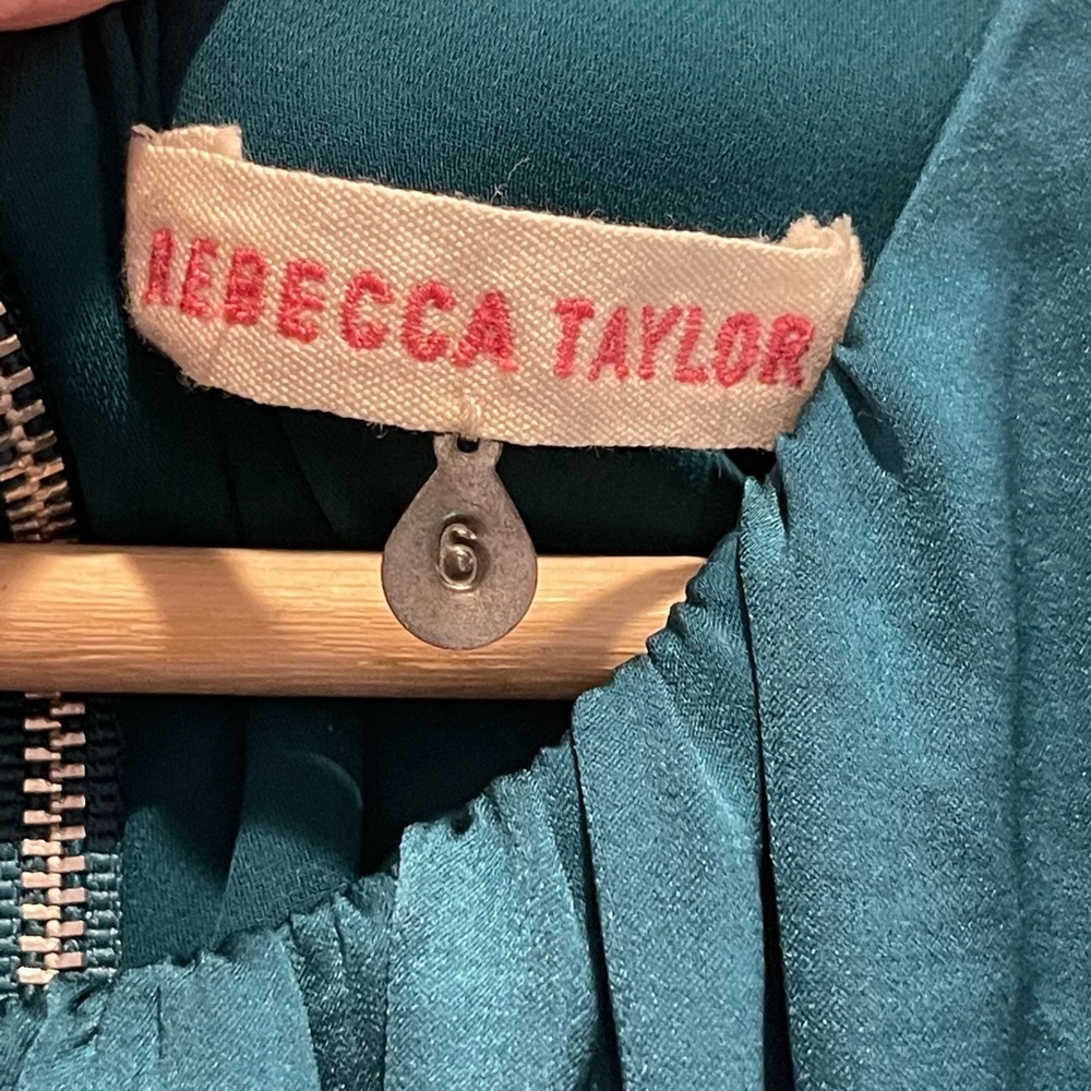 Rebecca Taylor Blue Teal Dress size 6 EUC - Picture 2 of 9